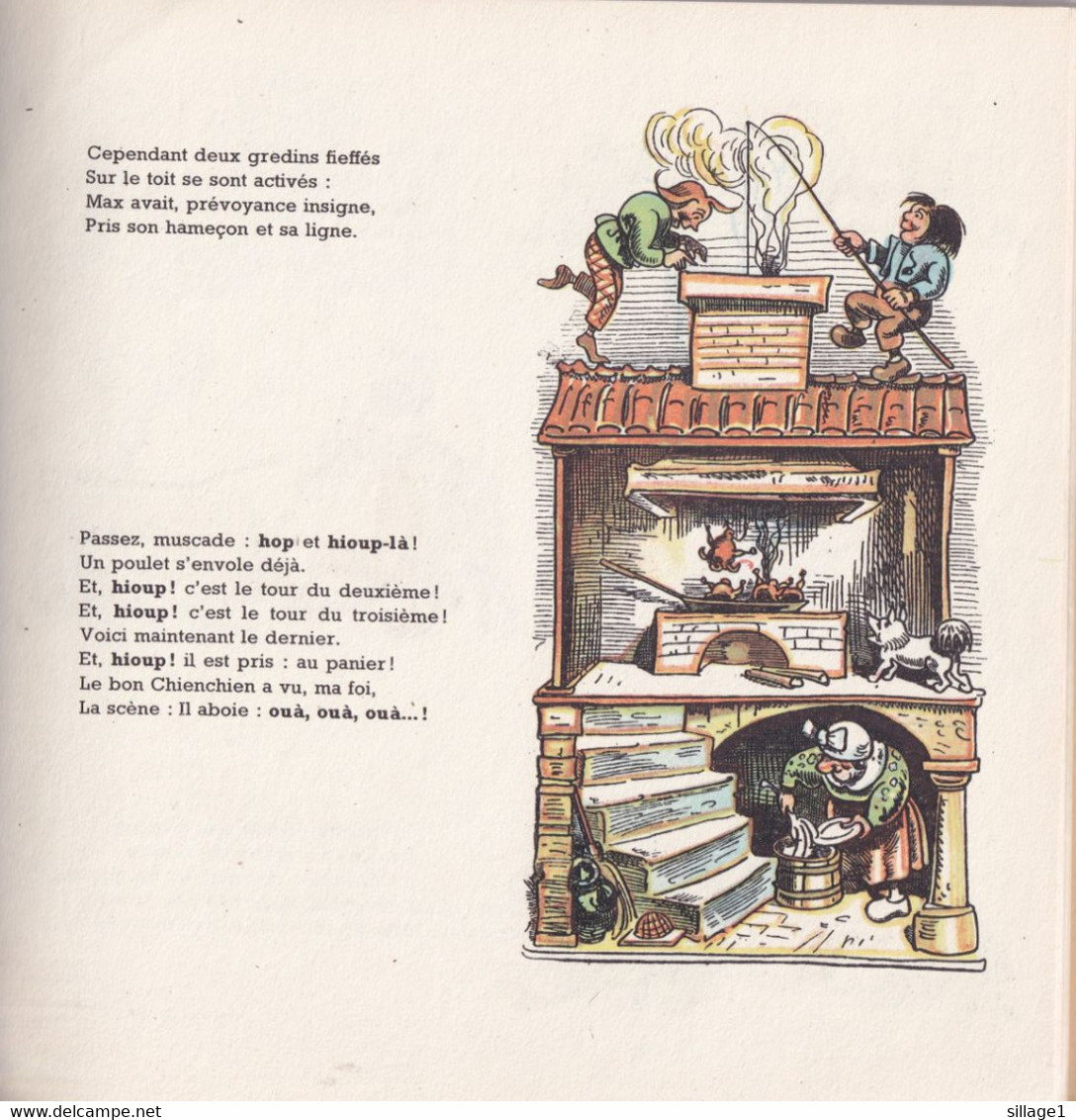 BUSCH W. : Max Et Maurice Ou Les Sept Mauvais Tours De Deux Petits Garçons, Paris, Flammarion 1952, Plaquette Carrée - Prime Copie