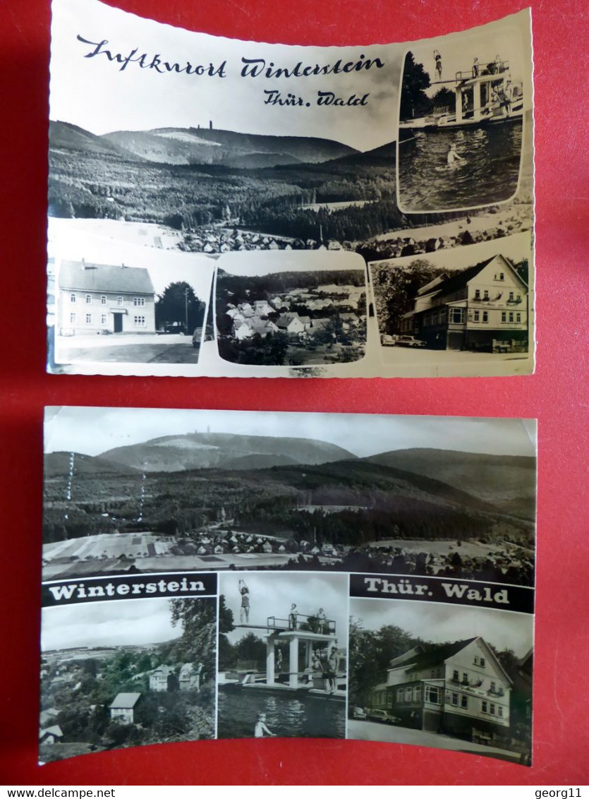 2 X Winterstein - Gasthaus Zum Hirsch -  Echt Foto - 1962, 1969 - Waltershausen Thüringer Wald - Thüringen - Waltershausen