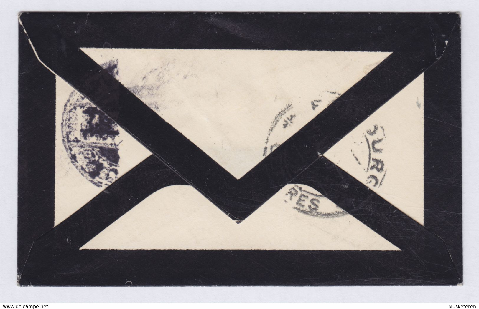 Luxembourg LUXEMBOURG-VILLE 1916 'Petite' Mourning Cover Lettre FRIBOURG (Arr.) Schweiz Censor 'Auslandstelle' TRIER' - 1907-24 Wapenschild