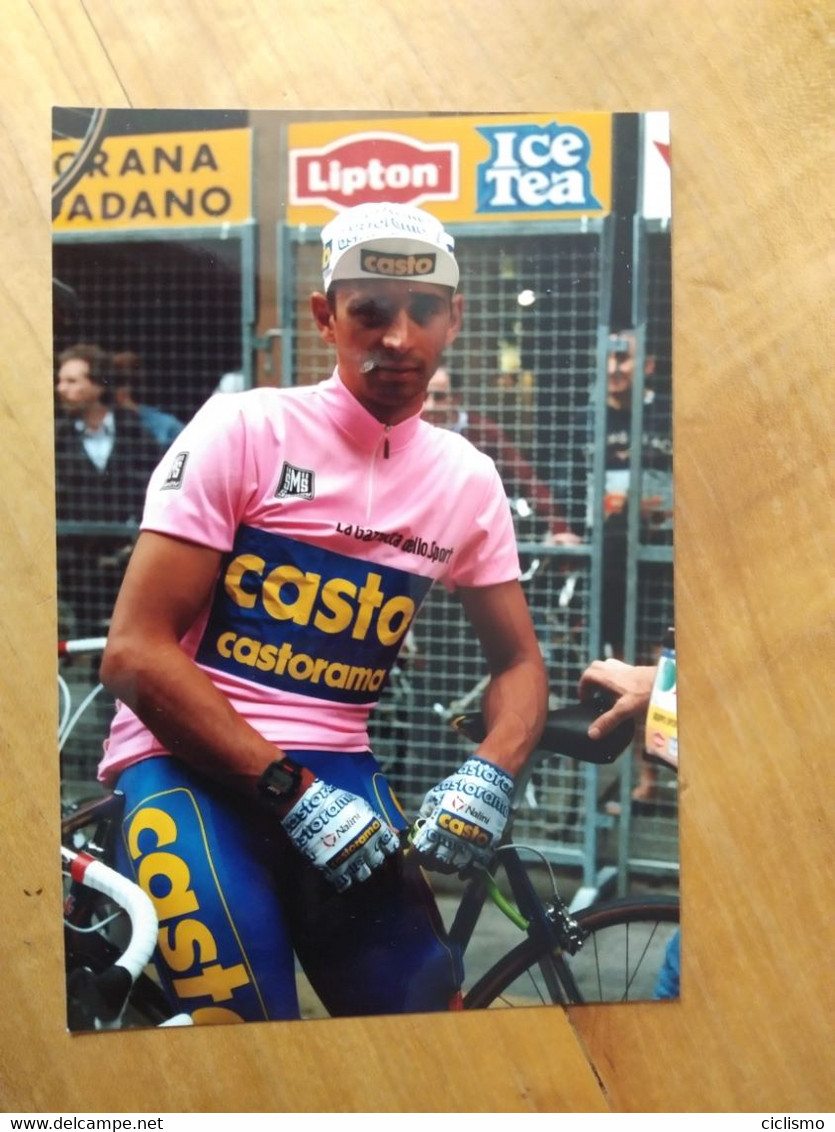 Cyclisme -  Photo Personnelle : DE LA CUEVAS En Maillot Rose GIRO 1994 - Cycling