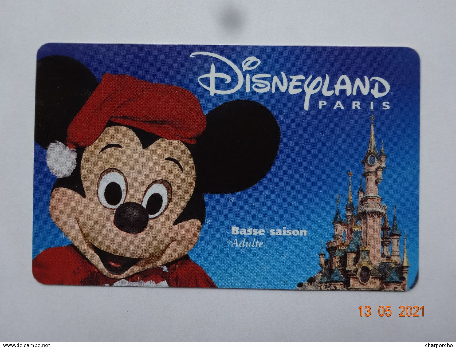 TÉLÉCARTE PHONECARD PASSEPORT  DISNEY LAND PARIS ADULTE MICKEY BASSE SAISON - Disney-Pässe
