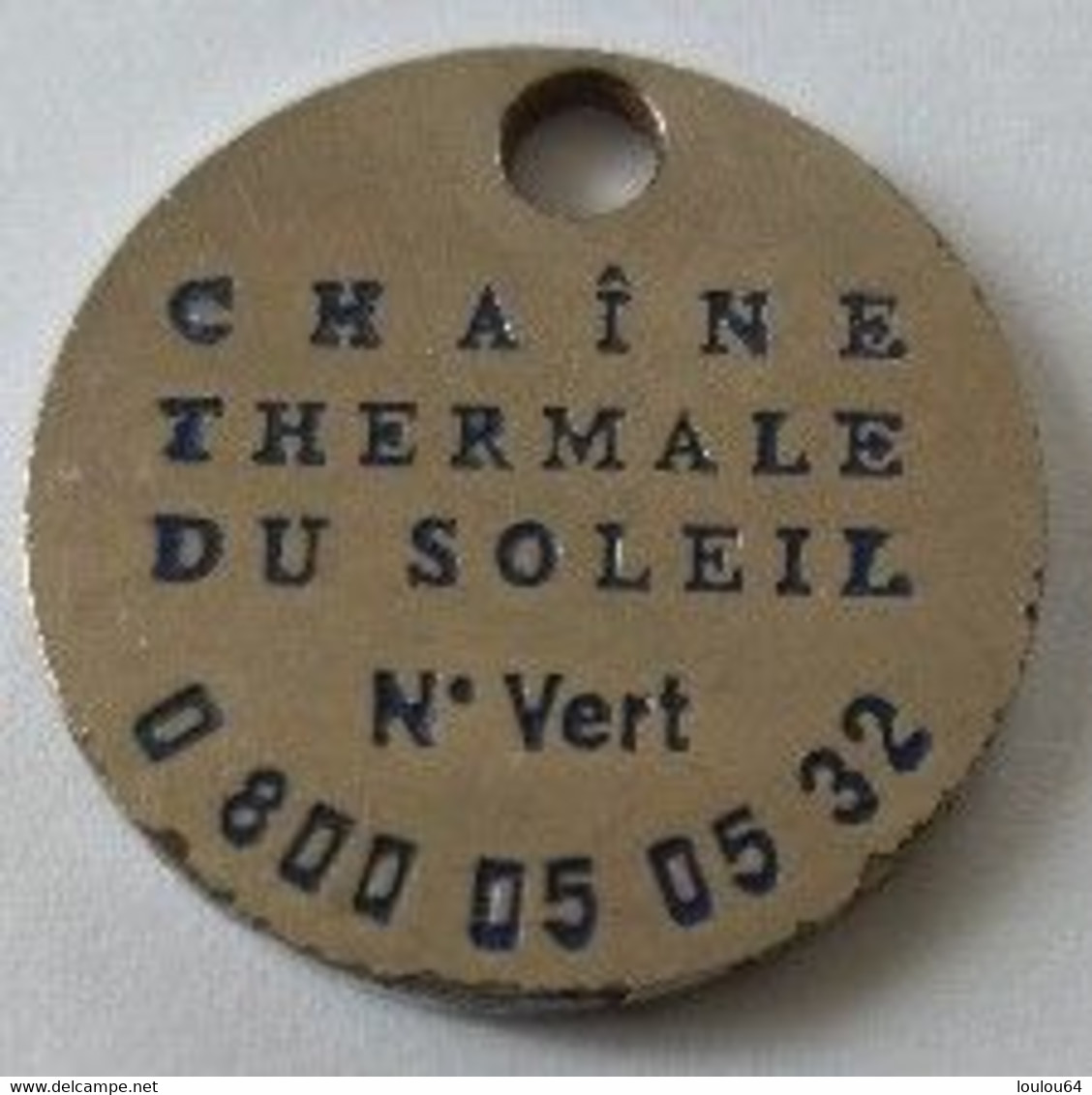 Jeton De Caddie - Chaîne Thermale Du Soleil - En Métal - - Trolley Token/Shopping Trolley Chip