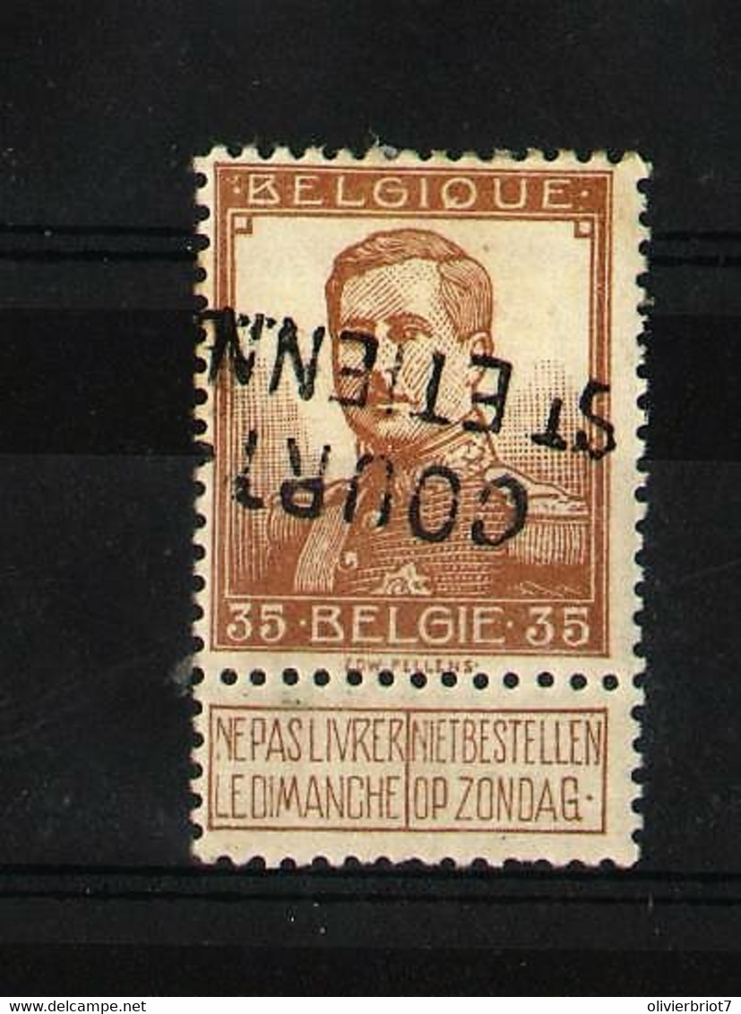 BELGIQUE . Timbre N° 113 Avec Griffe De Court St-Etienne - Linear Postmarks