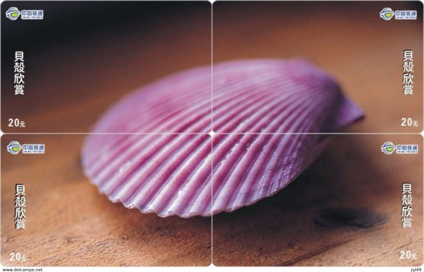 S05087 China Phone Cards Shell Puzzle 20pcs - Fish