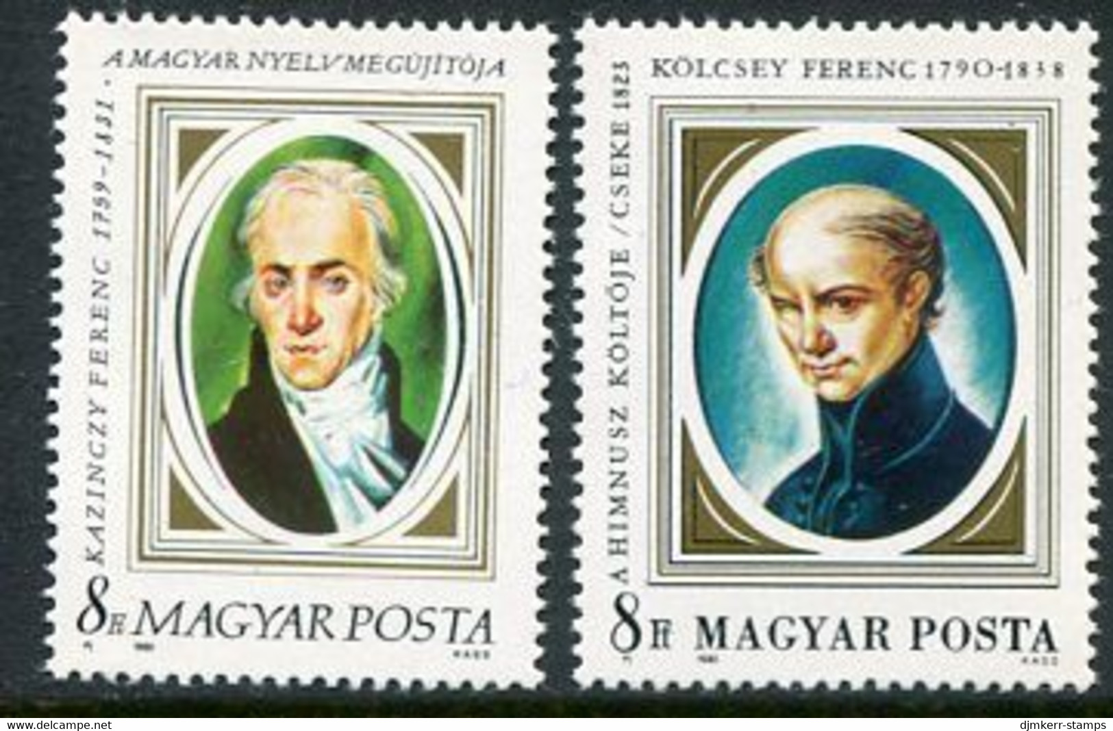 HUNGARY 1990 Literary Personalities MNH / **.  Michel 4097-98 - Unused Stamps