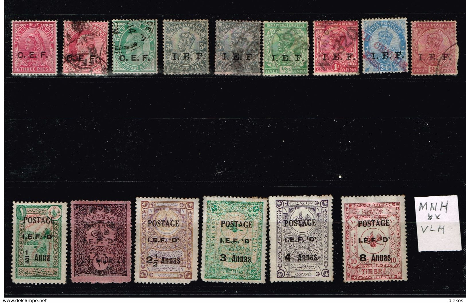 India I.E.F. D. Lot MH MNH */** Used  # 5504 - Militaire Vrijstelling Van Portkosten