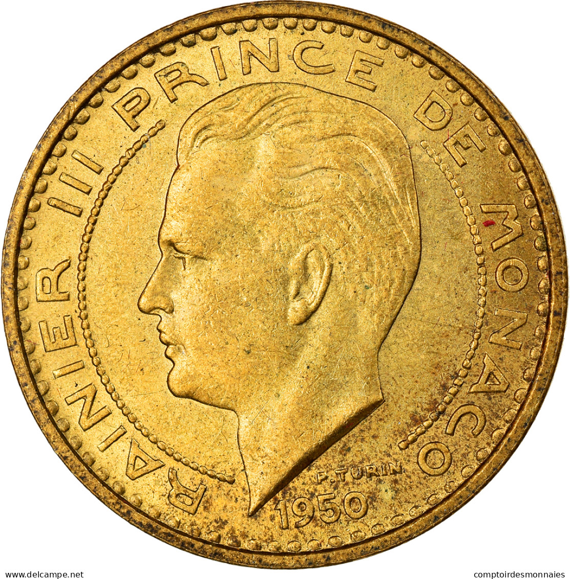 Monnaie, Monaco, Rainier III, 50 Francs, Cinquante, 1950, SUP, Aluminum-Bronze - 1949-1956 Alte Francs