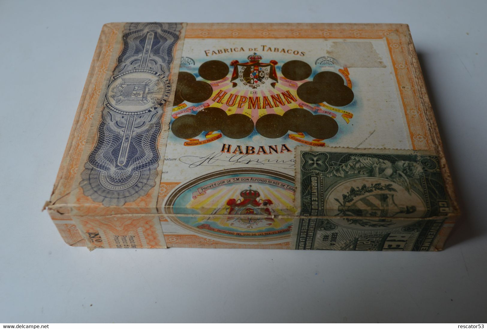 Rare Boite En Bois à Cigares Marque Habana De Hupmann Havane  Format 16 X 12 X 3cm - Other & Unclassified