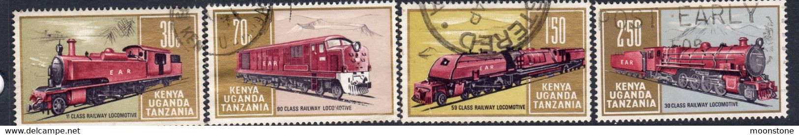 Kenya, Uganda & Tanzania 1971 Railway Transport Set Of 4, Used, SG 292/5 (BA2) - Kenya, Uganda & Tanzania