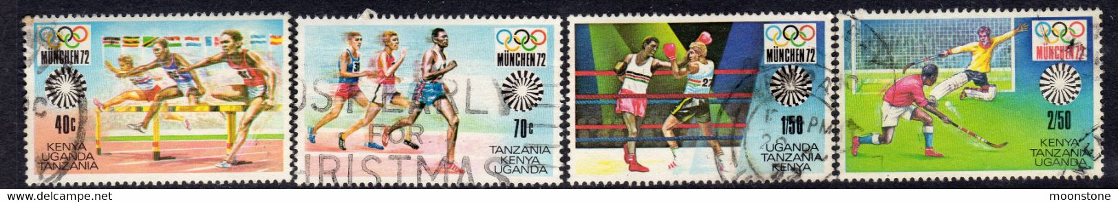 Kenya, Uganda & Tanzania 1972 Olympic Games, Munich Set Of 4, Used, SG 314/7 (BA2) - Kenya, Ouganda & Tanzanie