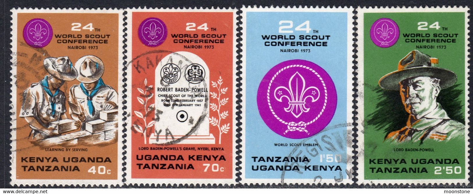 Kenya, Uganda & Tanzania 1973 World Scout Conference, Nairobi Set Of 4, Used, SG 329/32 (BA2) - Kenya, Oeganda & Tanzania