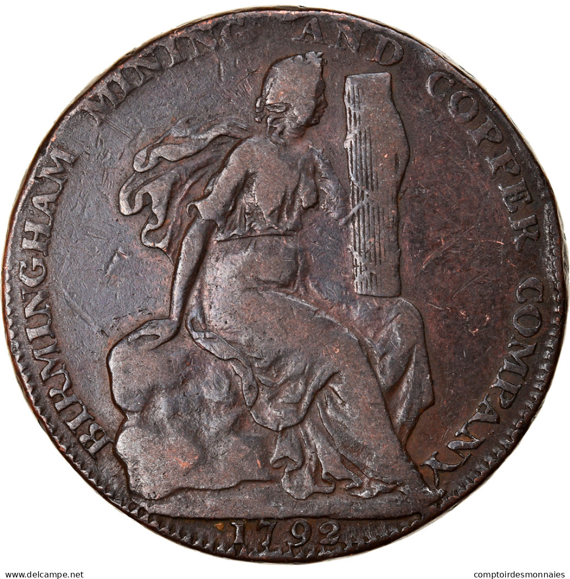 Monnaie, Grande-Bretagne, Birmingham Mining & Copper Company, Halfpenny Token - Other & Unclassified