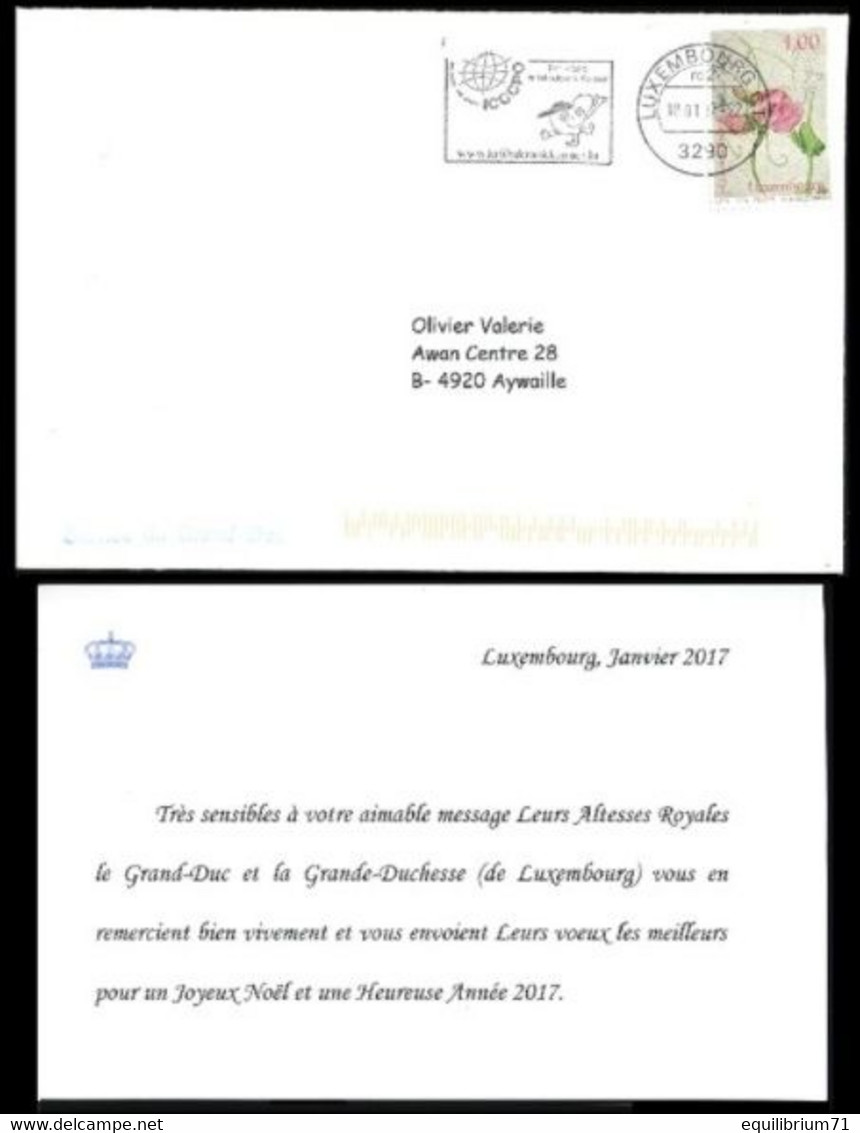 LUXEMBOURG - Pli Royal - A Son Altesse Royal Le Grand-Duc Henri & Son épouse - Noël 2017 - Frankeermachines (EMA)