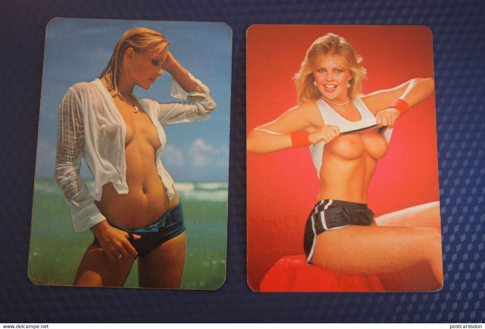 Small : 1981-90 - 2 items lot / Spanish CALENDRIER DE POCHE EROTIQUE FEMME  NU- pretty girl - POCKET calendar -1983- erotic - SEXY - NUDE