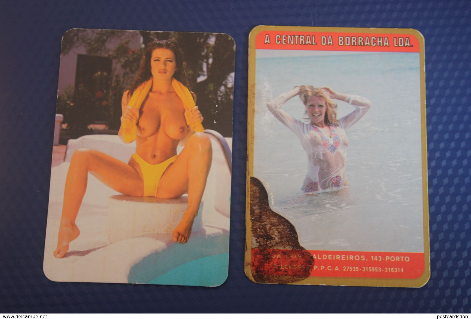 Small : 1981-90 - 2 items lot / Spanish CALENDRIER DE POCHE EROTIQUE FEMME  NU- pretty girl - POCKET calendar -1985- erotic - SEXY - NUDE