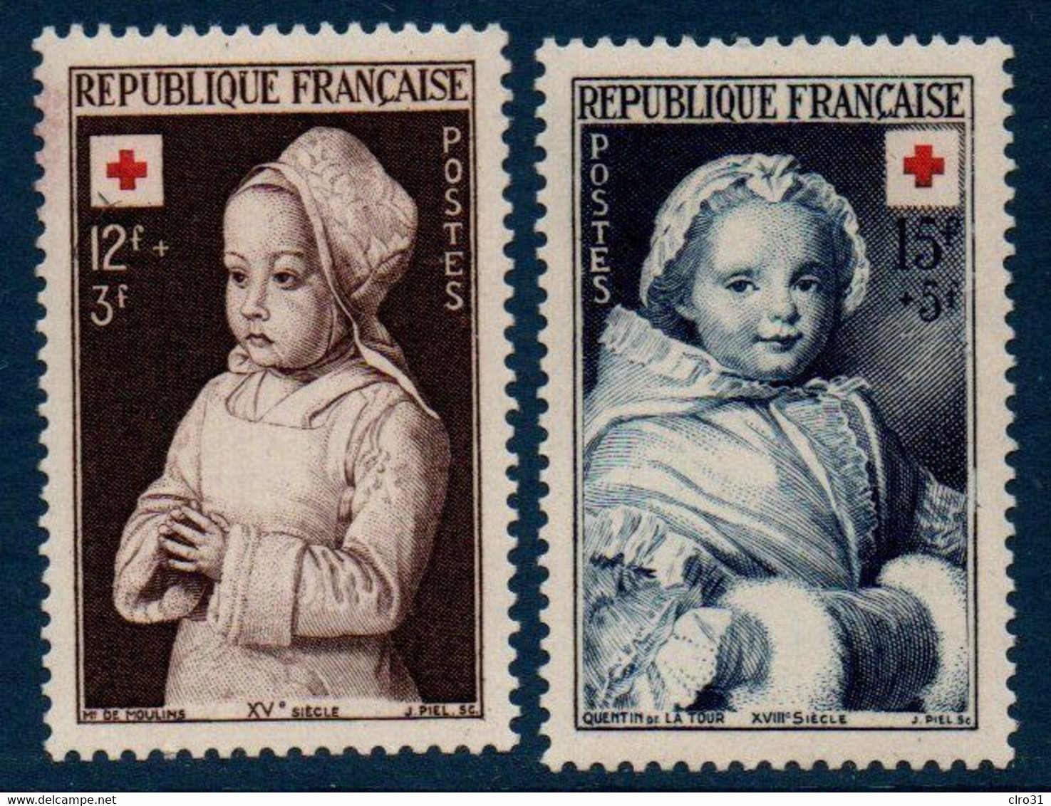 FR 1951  Croix-Rouge : Portraits D'enfants  N°YT 914-915 ** MNH - Sonstige & Ohne Zuordnung