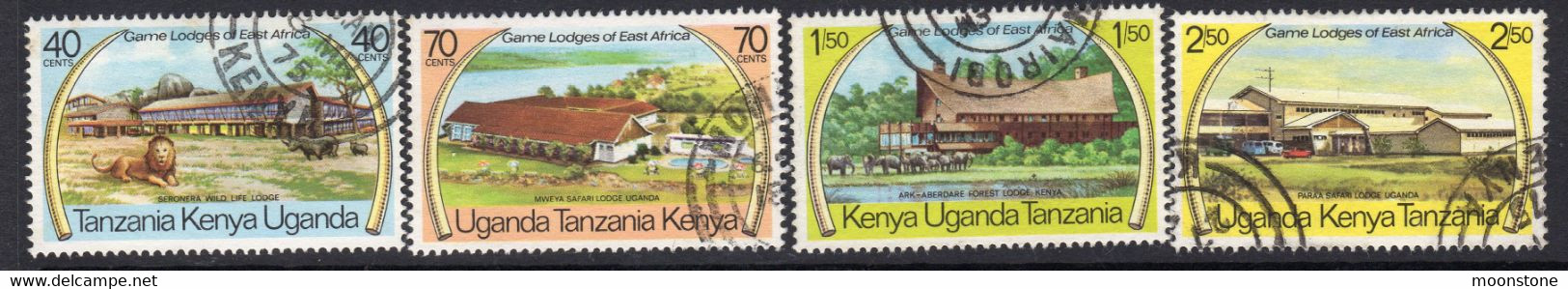 Kenya, Uganda & Tanzania 1975 East Africa Game Lodges Set Of 4, Used, SG 367/70 (BA2) - Kenya, Uganda & Tanzania