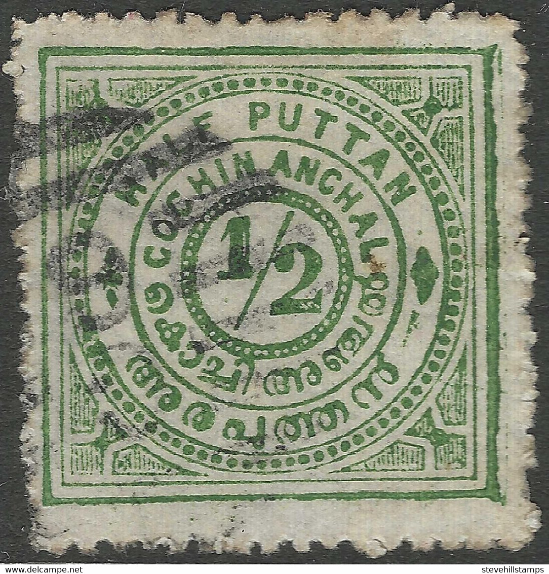 Cochin(India). 1902-3 Definitives. ½put Used SG 17 - Cochin