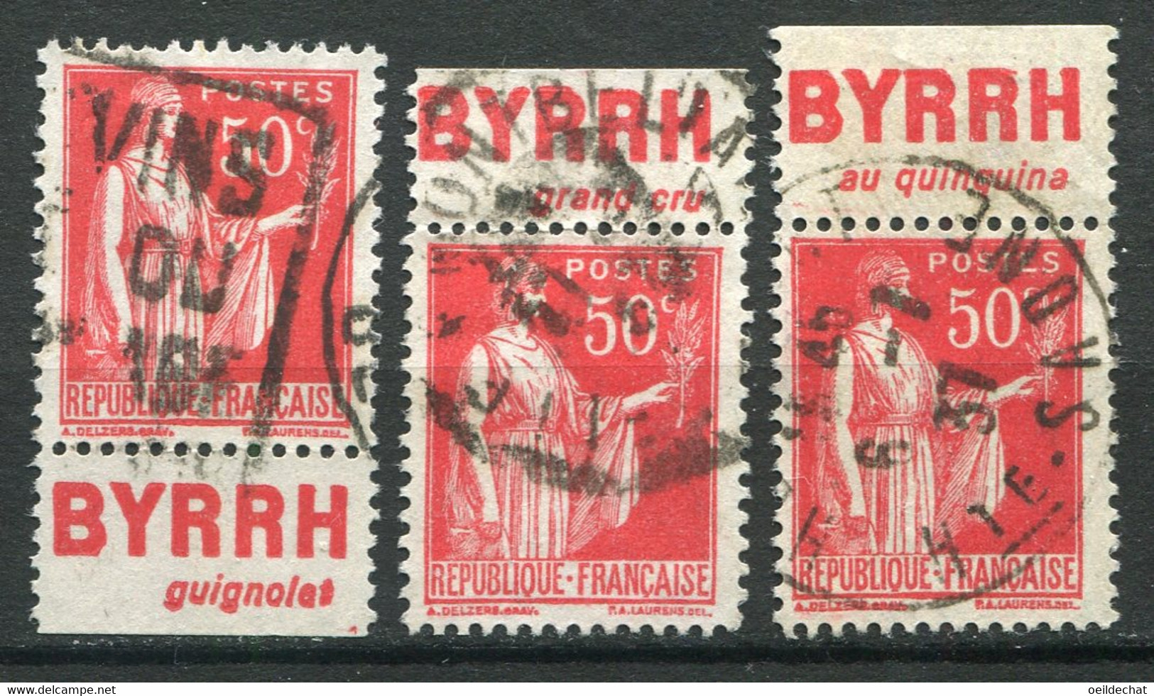 21645 FRANCE N°283°(224) 50c. Type Paix "Byrrh"guignolet, Grand Cru, Au Quinquina  1932  TB - Altri & Non Classificati