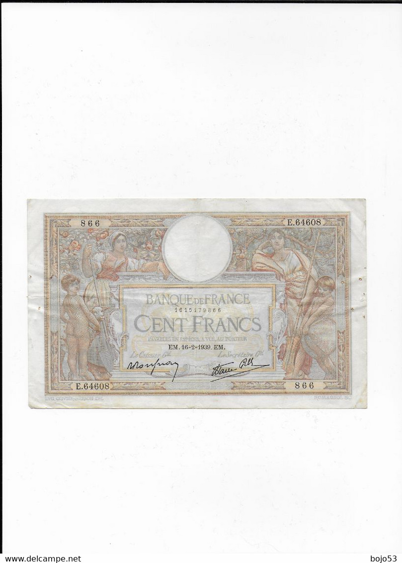 FRANCE  - Billet 100 Francs   Luc Olivier Merson - 100 F 1908-1939 ''Luc Olivier Merson''