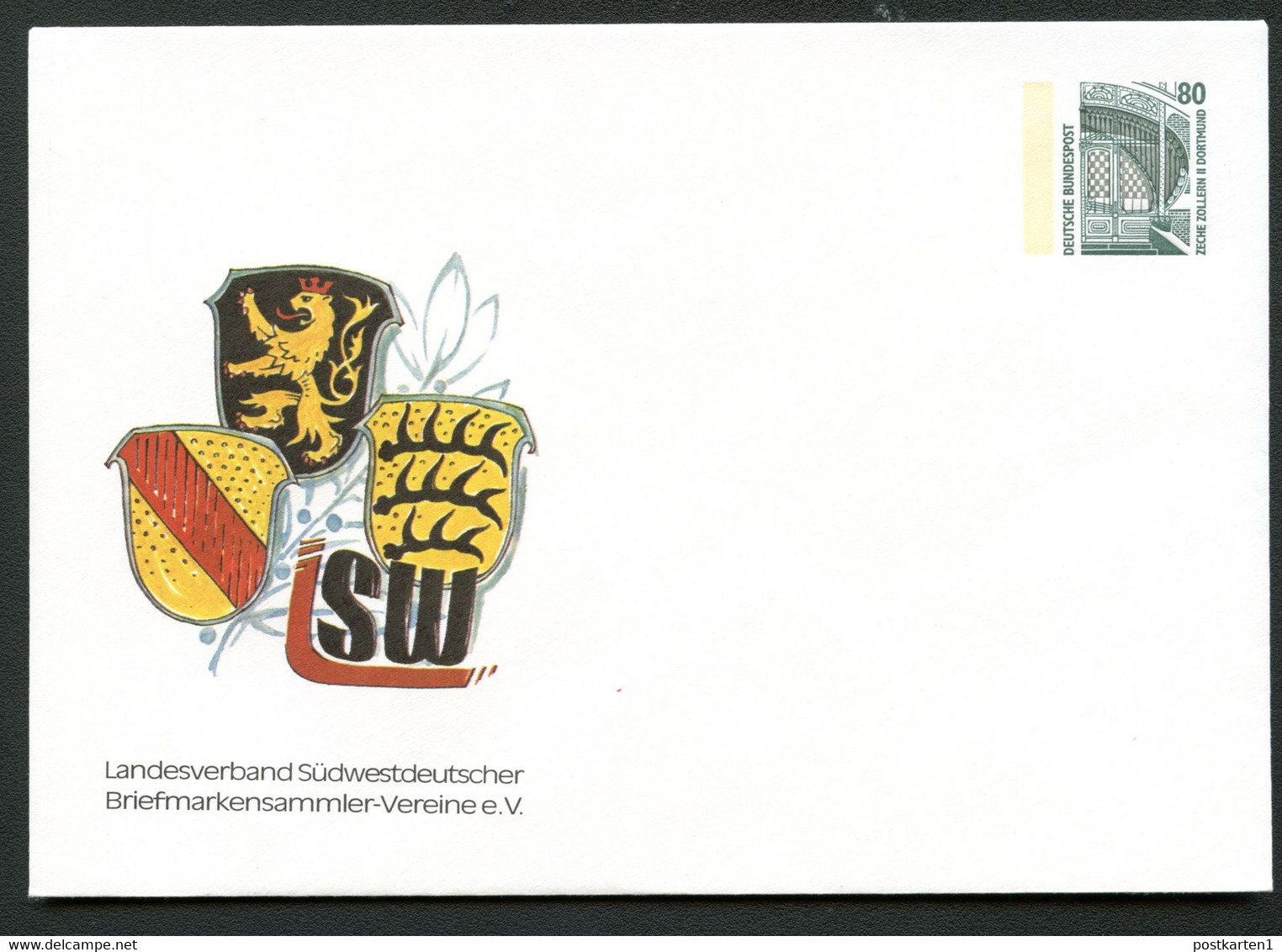 Bund PU288 B1/003 WAPPEN SÜDWESTDEUTSCHLAND 1988 - Private Covers - Mint