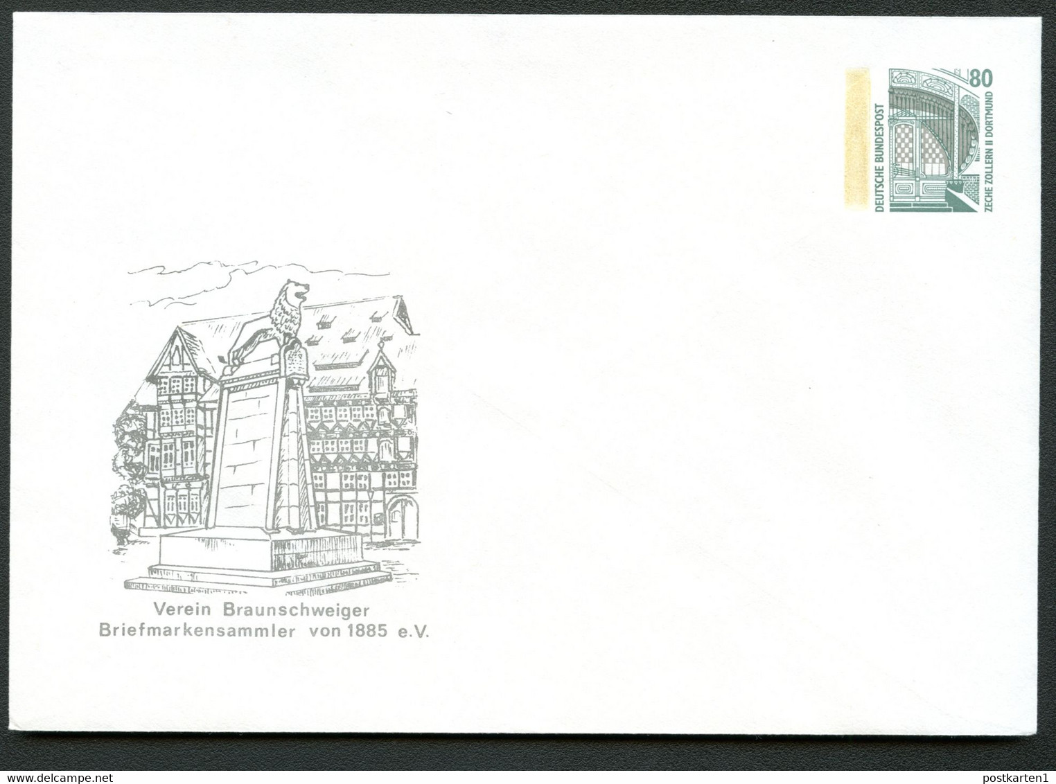 Bund PU288 B2/002 LÖWENDENKMAL BRAUNSCHWEIG 1988 - Enveloppes Privées - Neuves