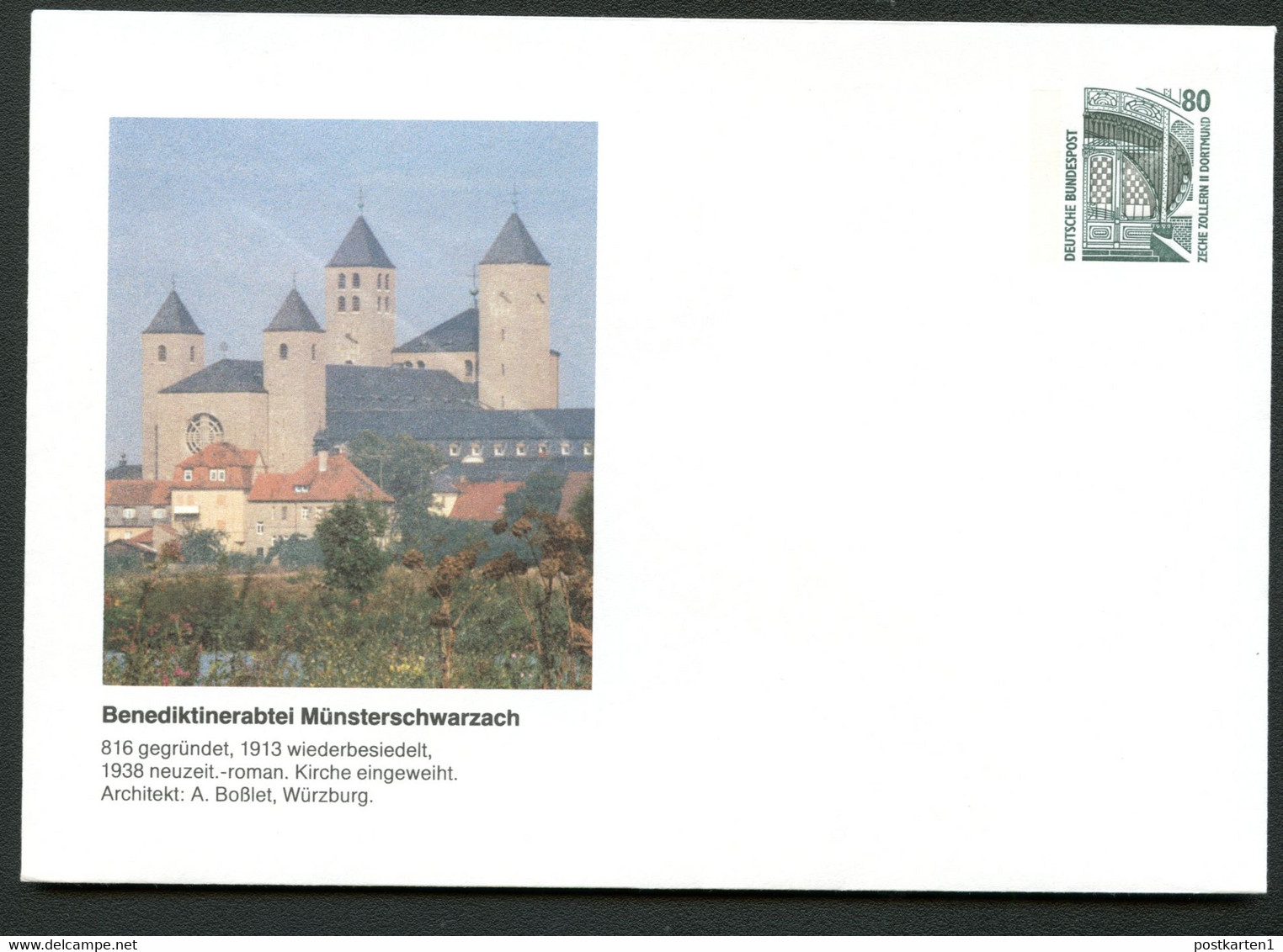 Bund PU288 B2/006 BENEDIKTINERABTEI MÜNSTERSCHWARZACH 1988 - Privatumschläge - Ungebraucht