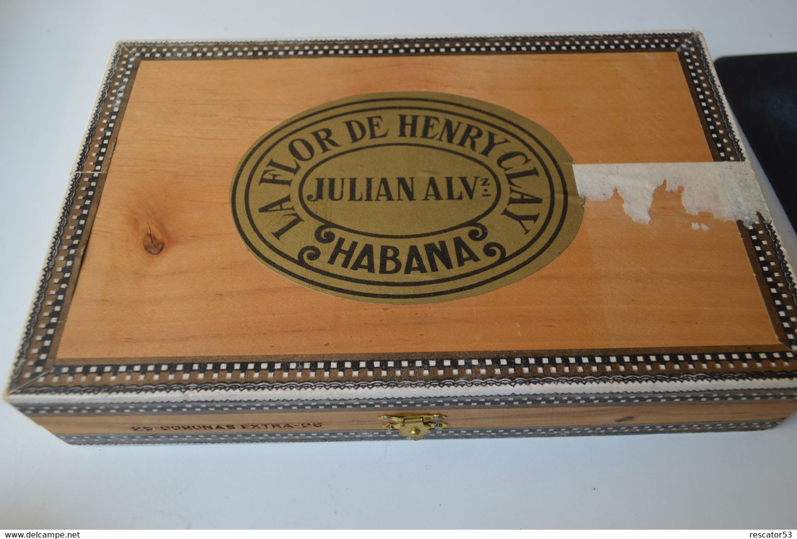 Rare Boite En Bois à Cigares Marque La Flor De Henry Clay Habana    Format 24 X 15 X 4 Cm - Andere & Zonder Classificatie