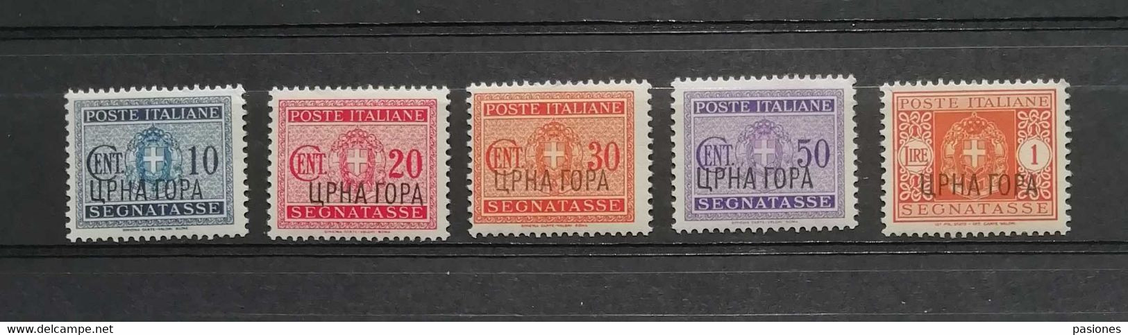 Montenegro 1971 Segnatasse D'Italia Del 1934 Sovrastampa - Serie Completa 5 Valori ** - Montenegro