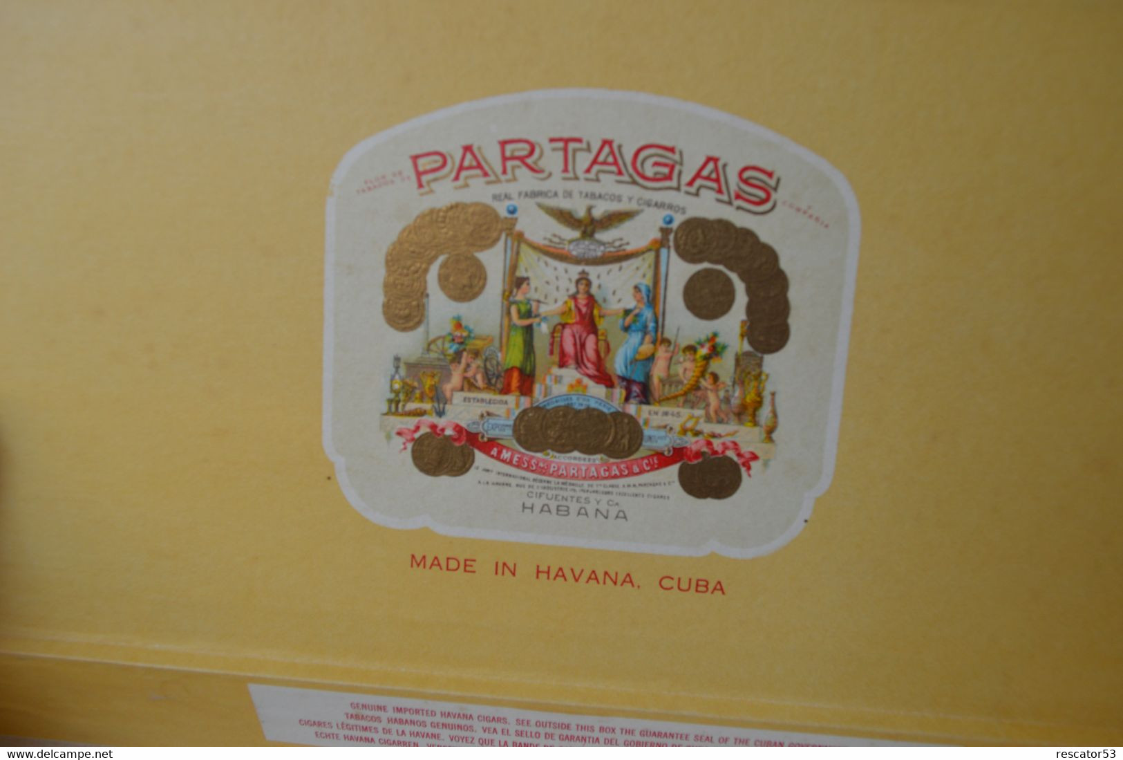 Rare Boite En Bois à Cigares Marque Flor De Tabacos De Partagas Habana  Format 29 X 14.5 X 5 Cm - Andere & Zonder Classificatie