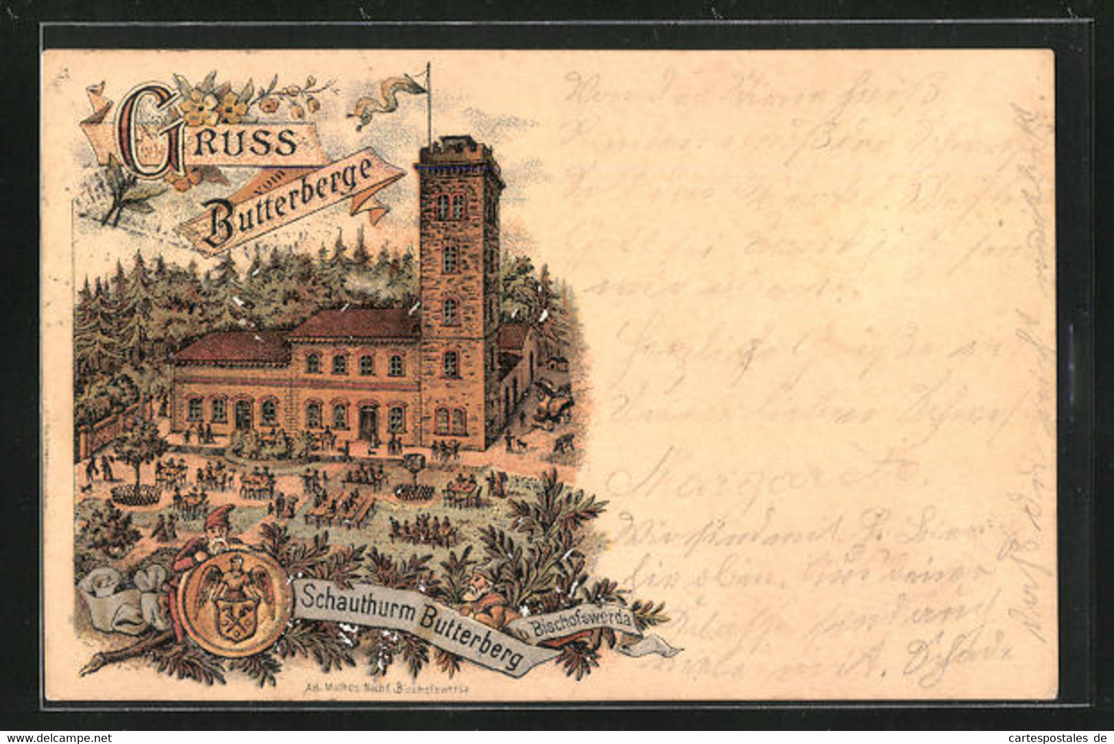 Lithographie Bischofswerda, Gasthaus Butterberge - Bischofswerda