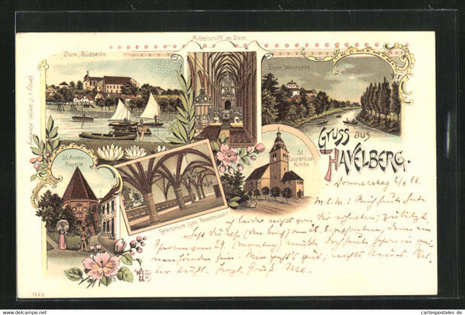 Lithographie Havelberg, St. Annenkapelle, Mittelschiff Im Dom, St. Laurentius-Kirche - Havelberg