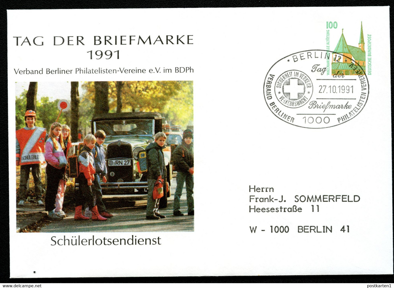 Bund PU290 C2/001-II SCHÜLERLOTSENDIENST Sost. Berlin 1991 - Private Covers - Used