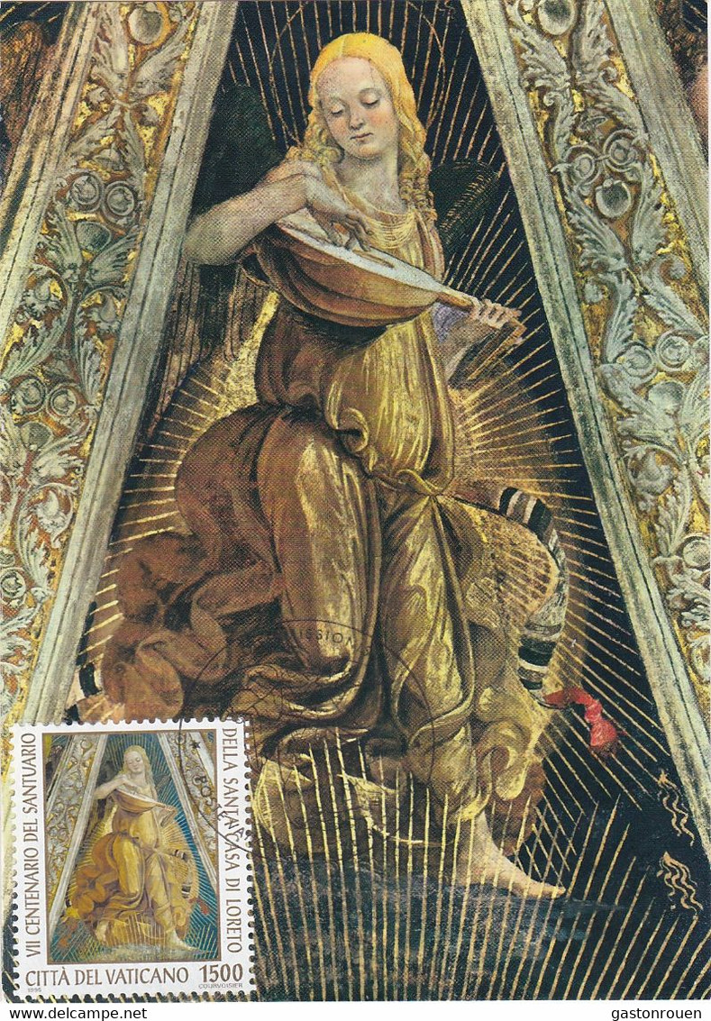 Carte Maximum Painting Peinture Vatican Vaticano 1995 Loreto L. Signorelli - Maximum Cards