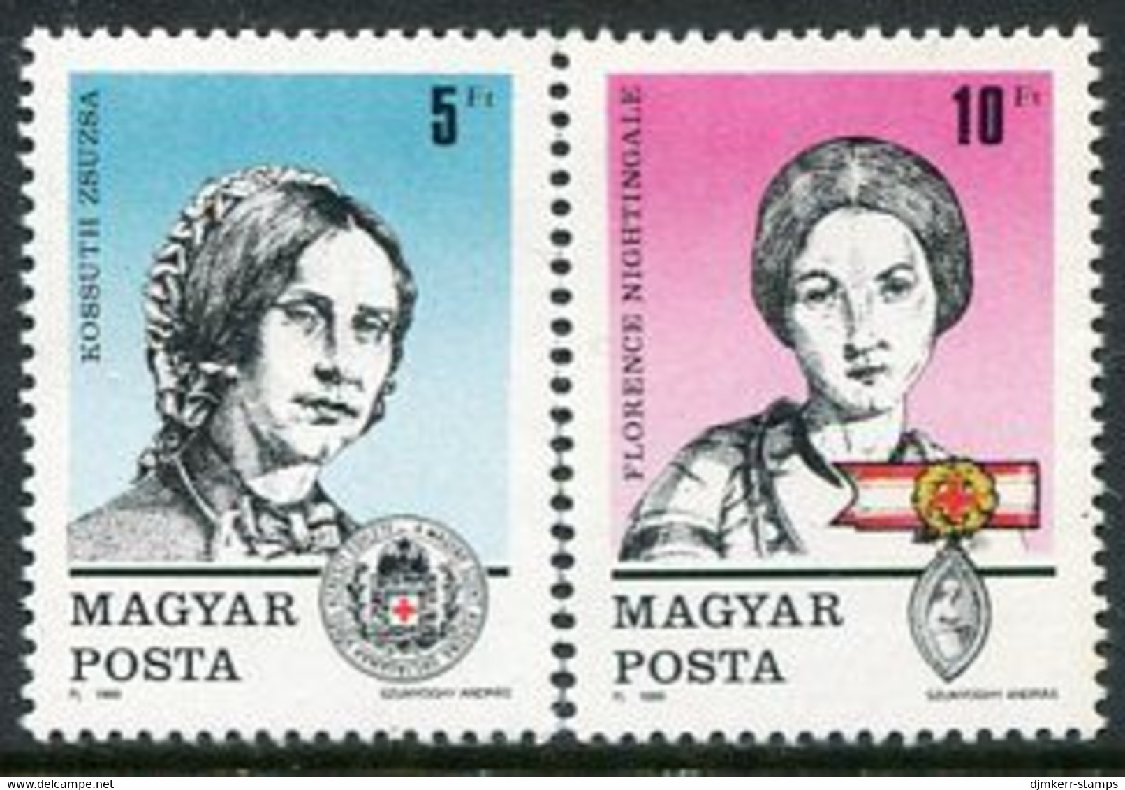 HUNGARY 1989 Stamp Day: Famous Women MNH / **.  Michel 4048-49 - Unused Stamps