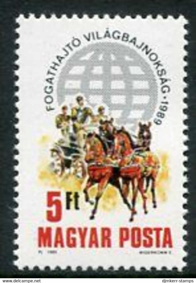 HUNGARY 1989 Carriage-driving Championship MNH / **.  Michel 4047 - Unused Stamps