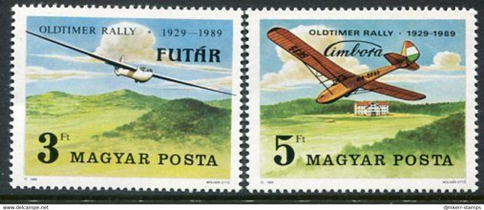 HUNGARY 1989 Gliding Oldtimer-Rally MNH / **.  Michel 4033-34 - Ungebraucht