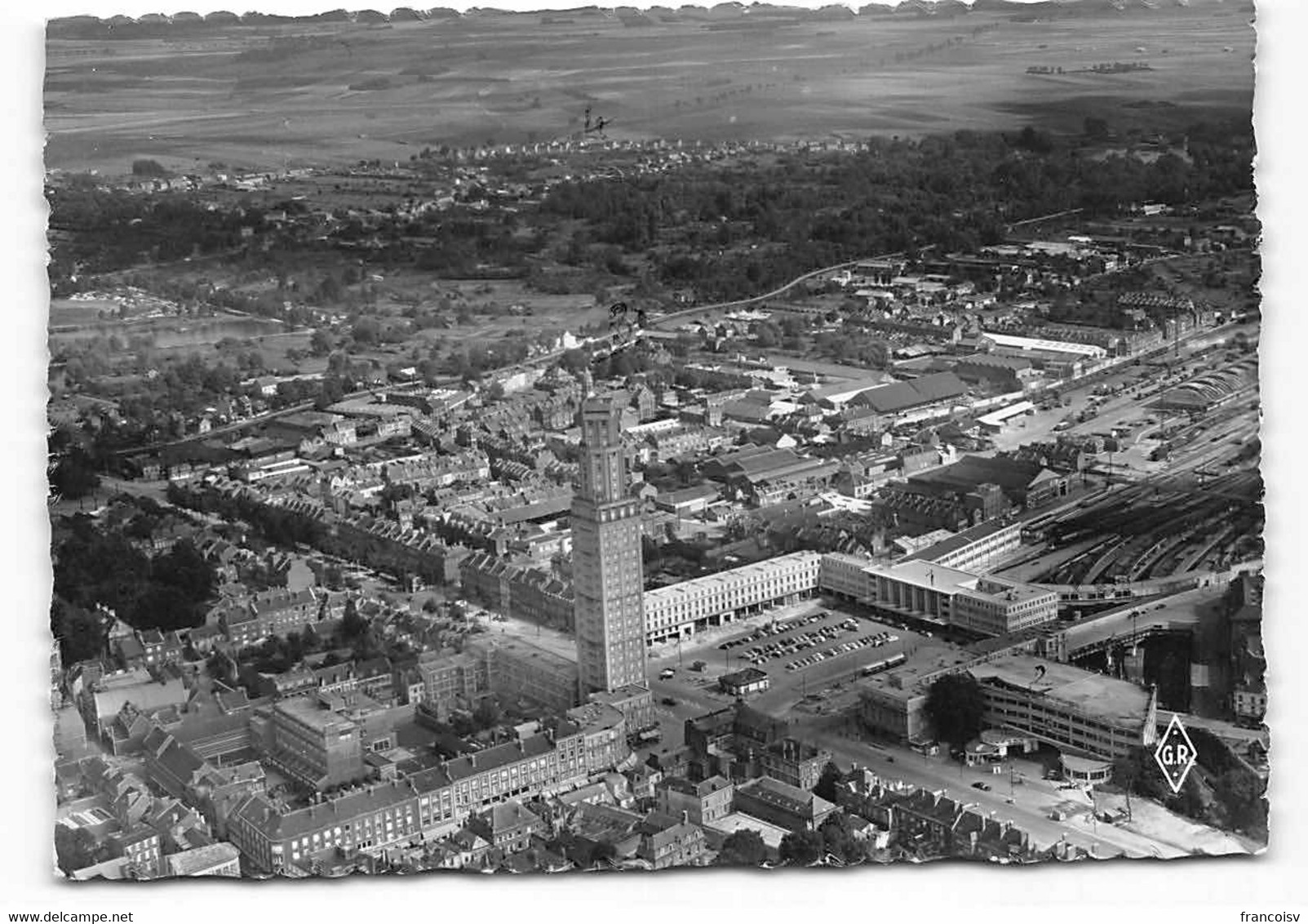 Amiens.  La Gare Et La Tour Perret.  En Avion Au Dessus De.... Edit Gehair - Amiens