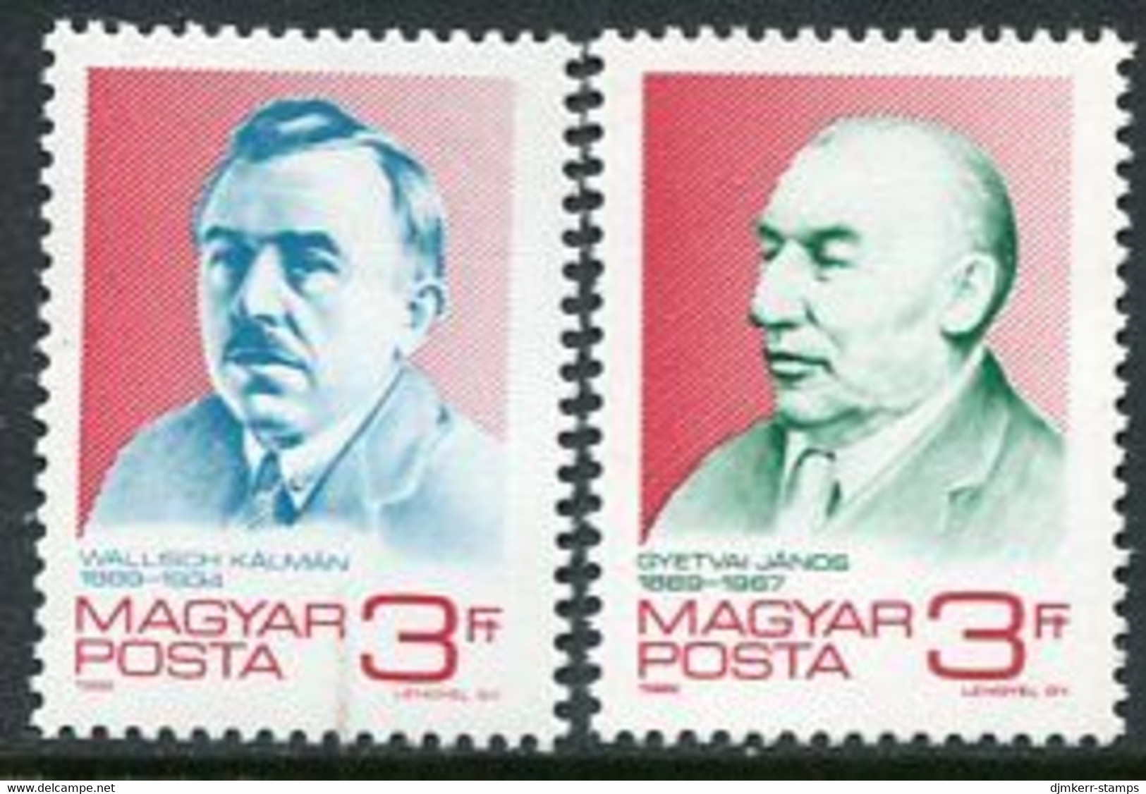 HUNGARY 1989 Personalities' Centenaries  MNH / **.  Michel 4008, 4013 - Unused Stamps
