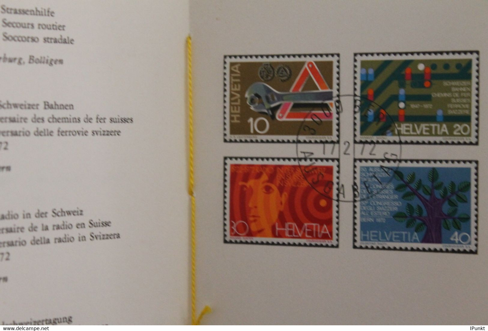 Schweiz 1972, PTT - Sammelheft Nr. 109; Sonderpostmarken I, ESST - Other & Unclassified