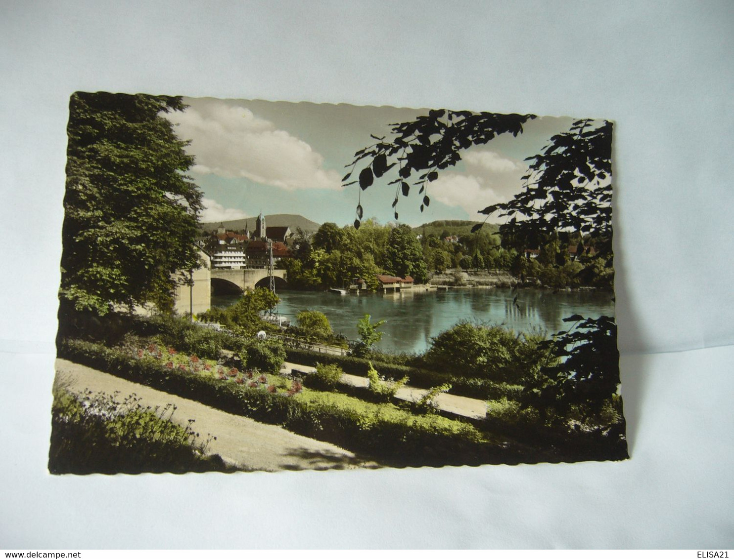 RHEINFELDEN / BADEN ALLEMAGNE BADE WURTEMBERG STADTGARTEN MIT BLICK ZUM SCHWEIZER UFER CPSM FORMAT CPA - Rheinfelden