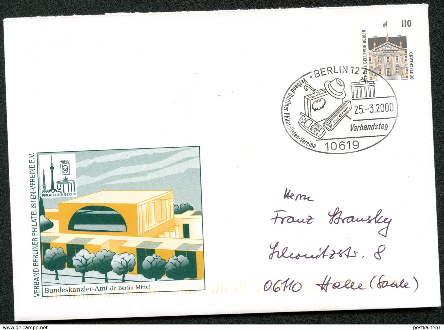 Bund PU291 B2/004 BUNDESKANZLER-AMT BERLIN Sost. 2000 - Enveloppes Privées - Oblitérées