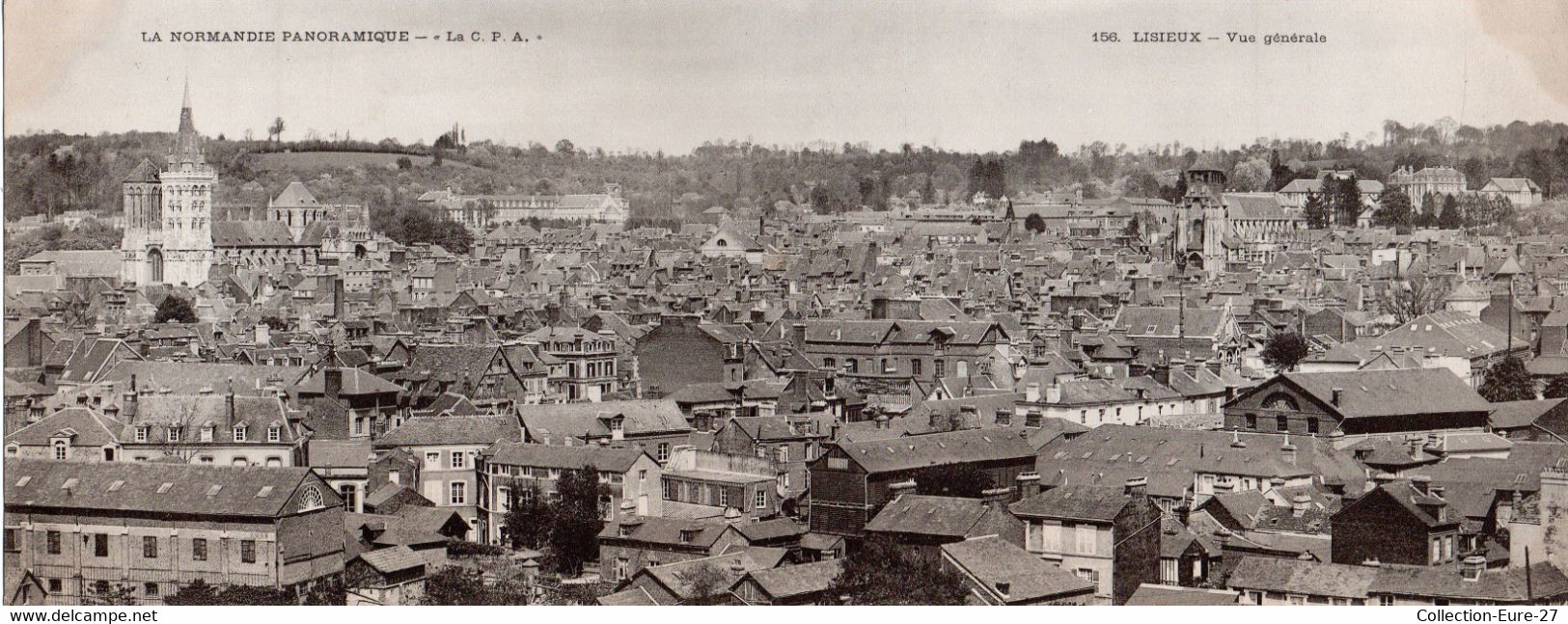 (13/05/21) 14-CPA LISIEUX - CARTE DOUBLE PANORAMIQUE - NON PLIEE - Lisieux