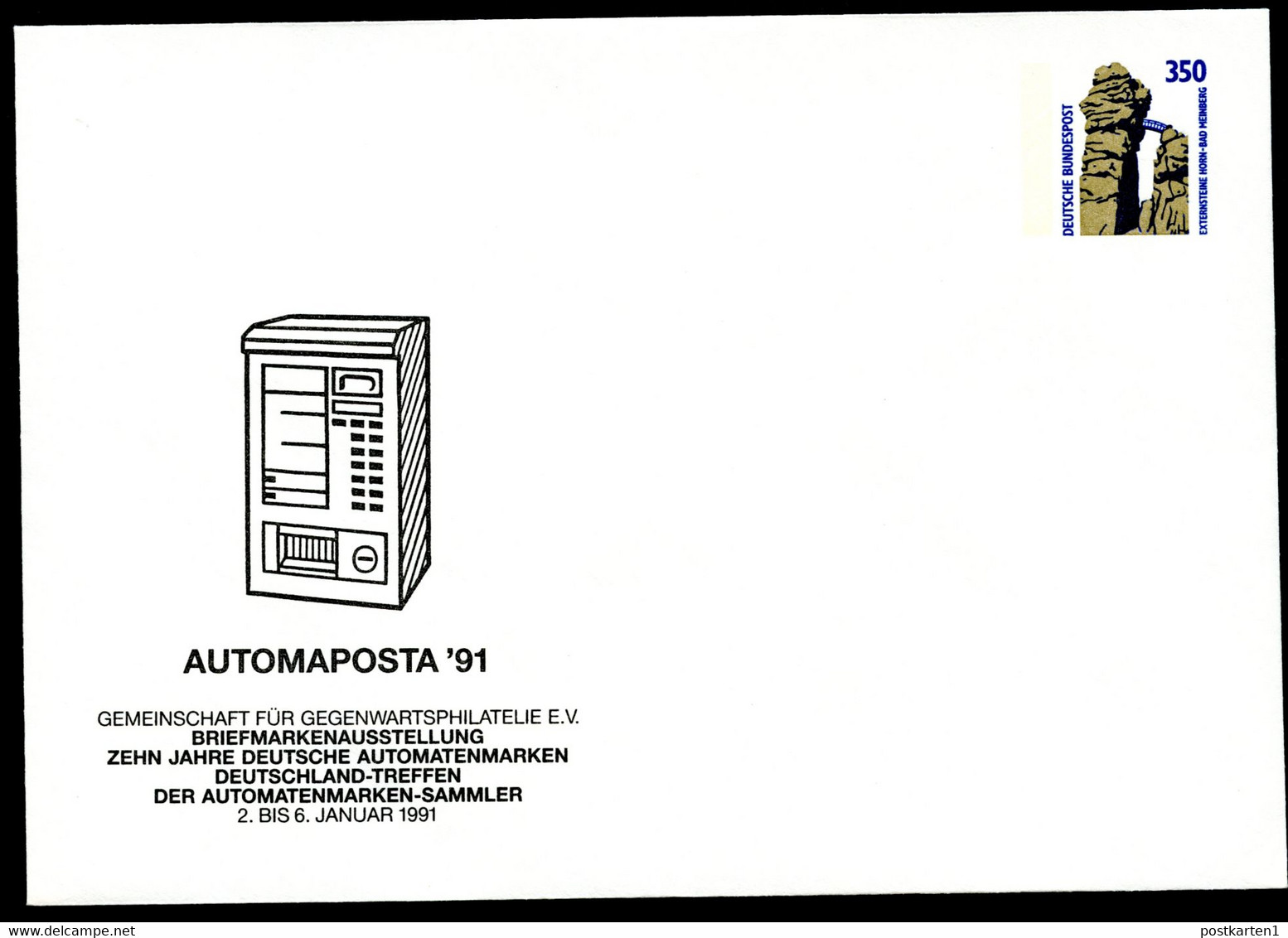 Bund PU299 D1/004 10 J. AUTOMATENMARKEN 1991 NGK 12,00 € - Private Covers - Mint