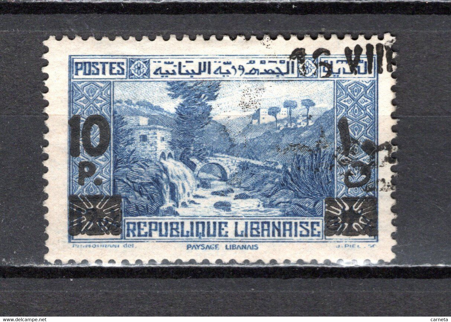 GRAND LIBAN  N° 186   OBLITERE COTE 1.00€     PAYSAGE RIVIERE PONT - Used Stamps