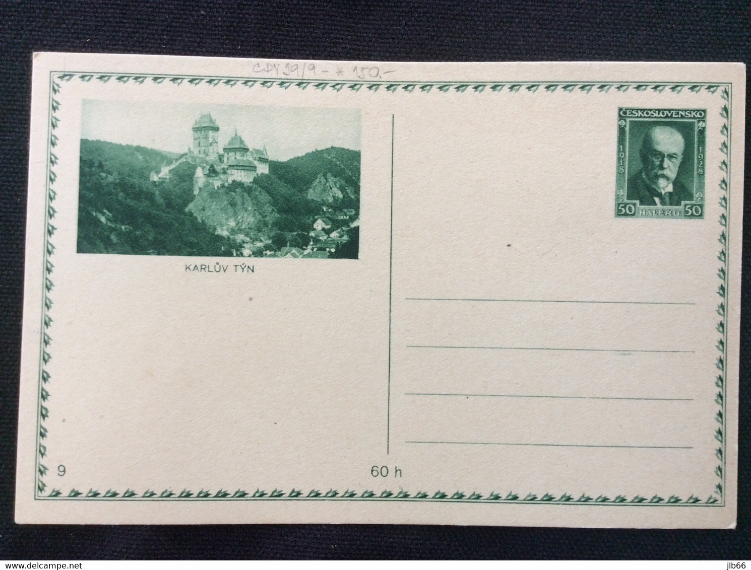 1930 CDV 39/9 Neuve Mi P46 Karluv Tyn Mint - Postcards