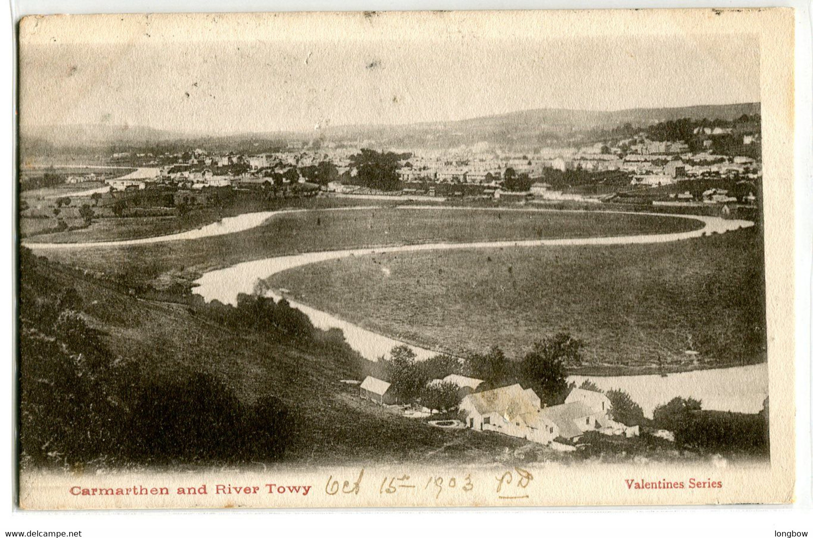 Carmarthen And River Towy , Galles 1903 # Valentines Series # - Carmarthenshire