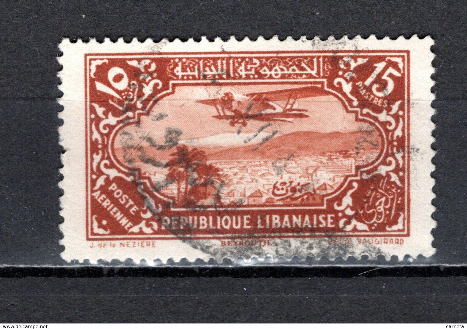 GRAND LIBAN  PA  N° 45   OBLITERE COTE 2.80€    AVION PAYSAGE - Used Stamps