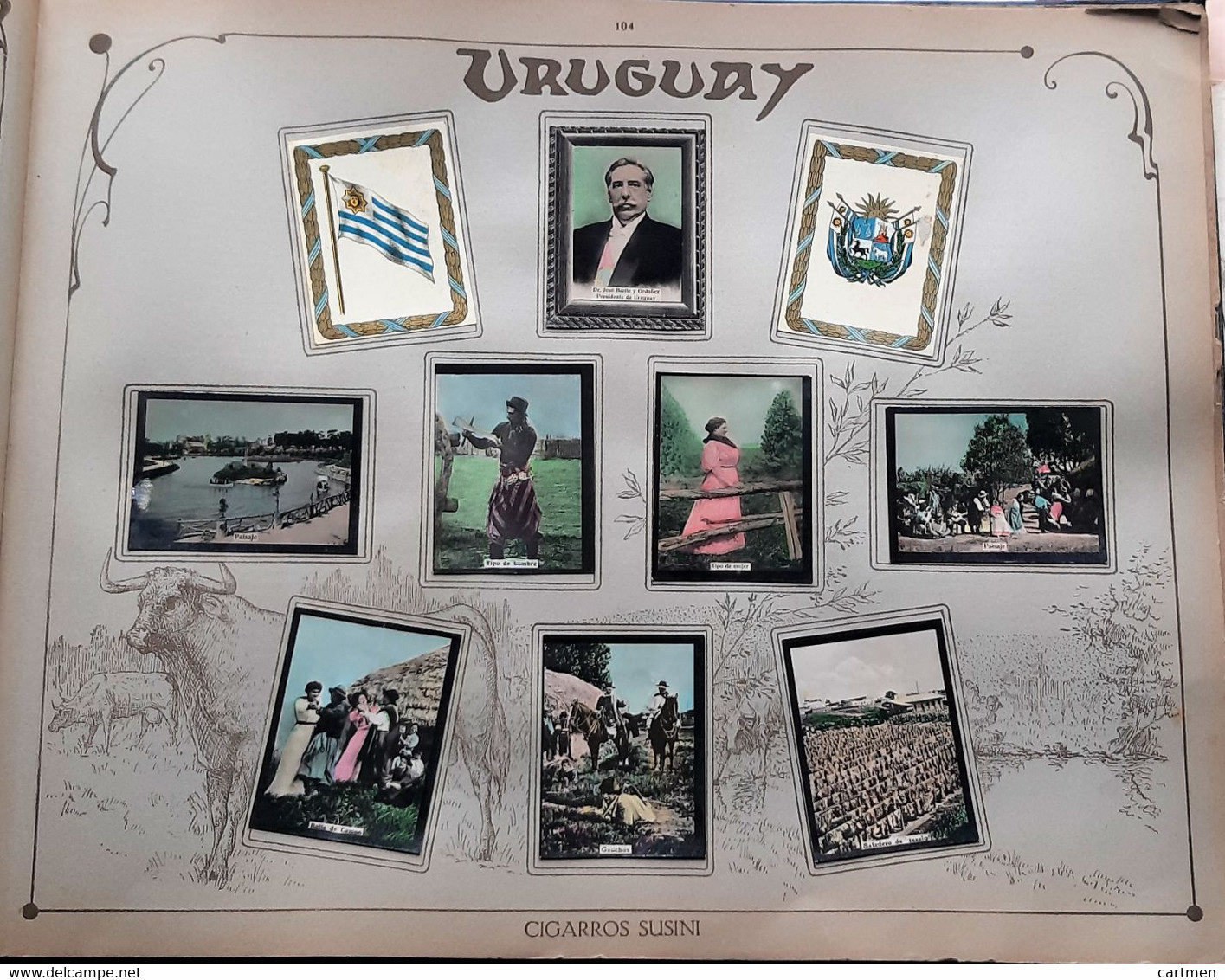 URUGUAY 10 PHOTOS ORIGINALES SUR LE PAYS ET L'HISTOIRE ORDONEZ  DRAPEAUX VUE DE VILLES PAYSAGES COUTUMES 7 X 5 CM - Uruguay