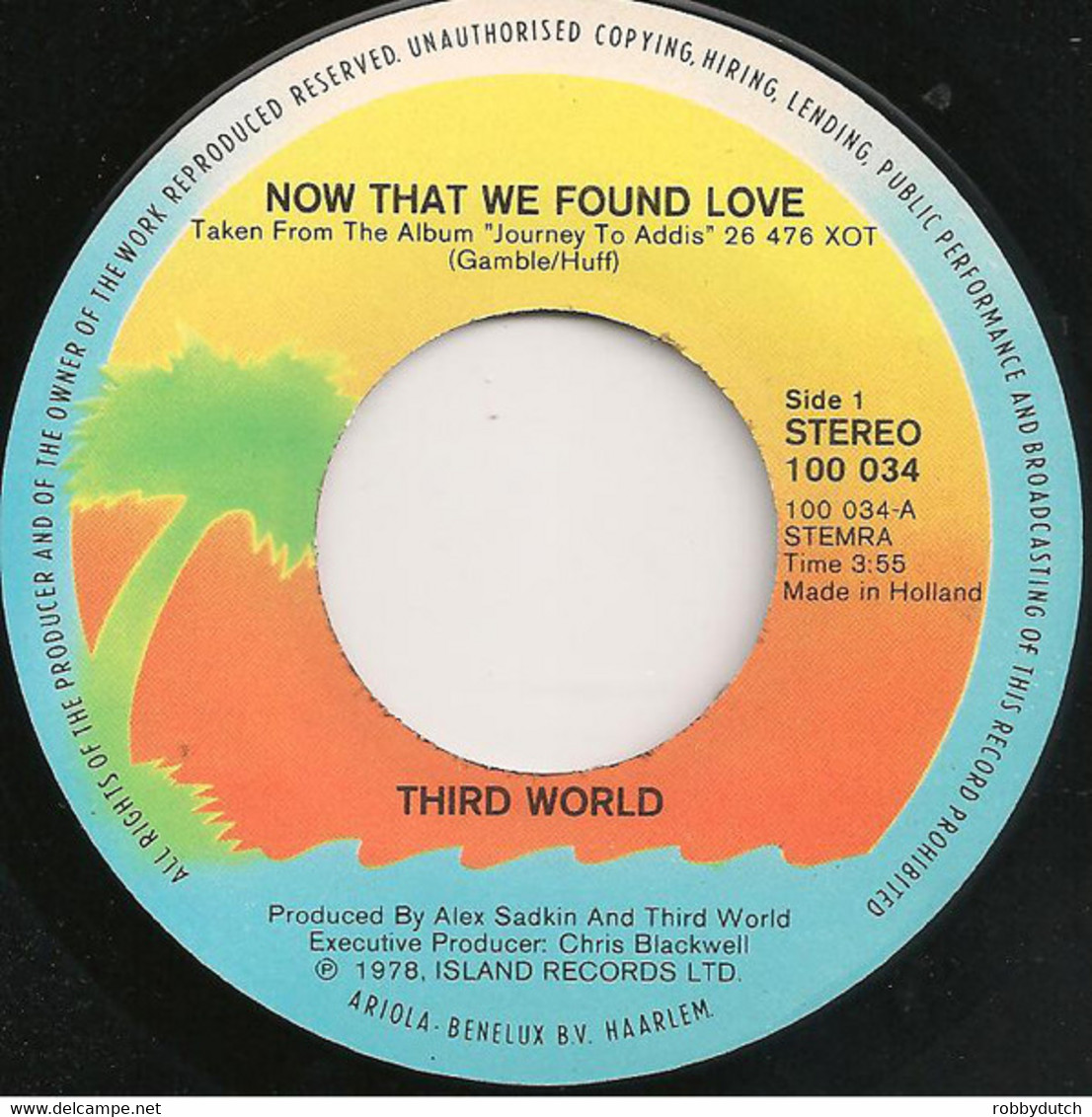 * 7"  *  Third World - Now That We Found Love / Night Heat - Reggae